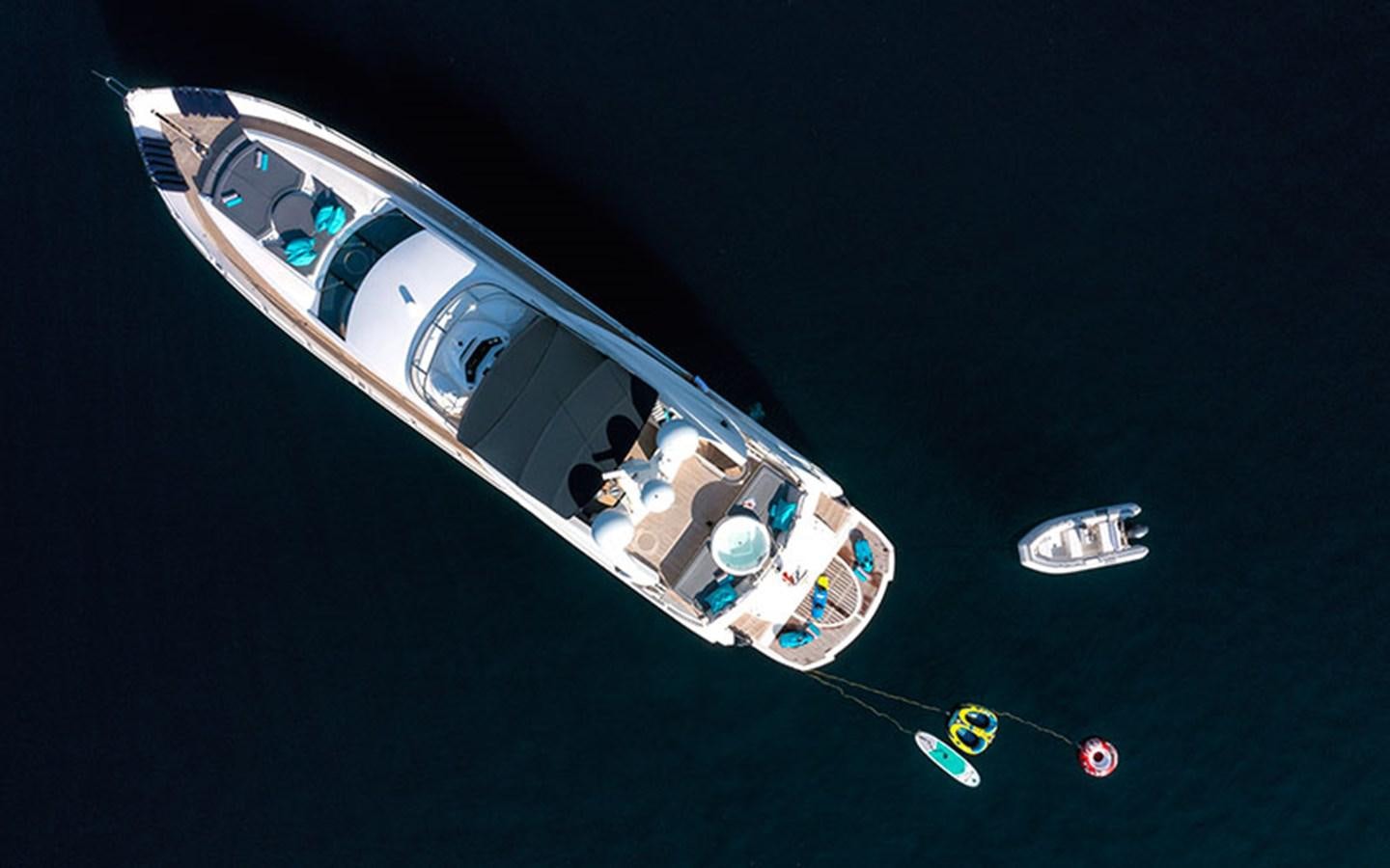 a satellite in space aboard EXCELERATE Z Yacht for Sale