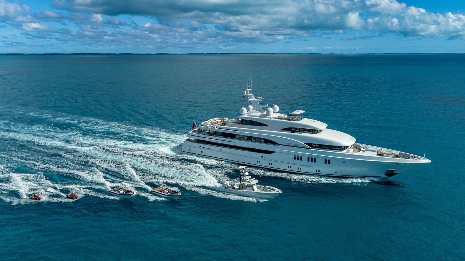 a boat in the water aboard MARGUERITE Yacht for Charter