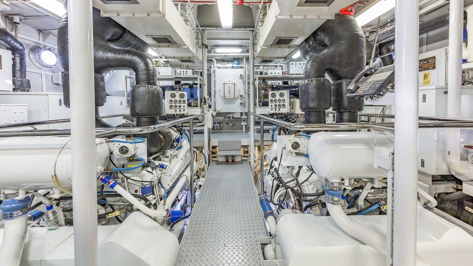 a large factory with large machines aboard CASUAL WATER Yacht for Sale