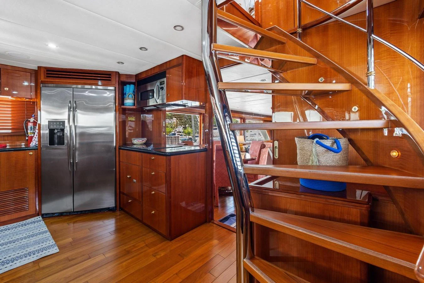 a room with a bunk bed and a large closet aboard JEF82110L506 Yacht for Sale