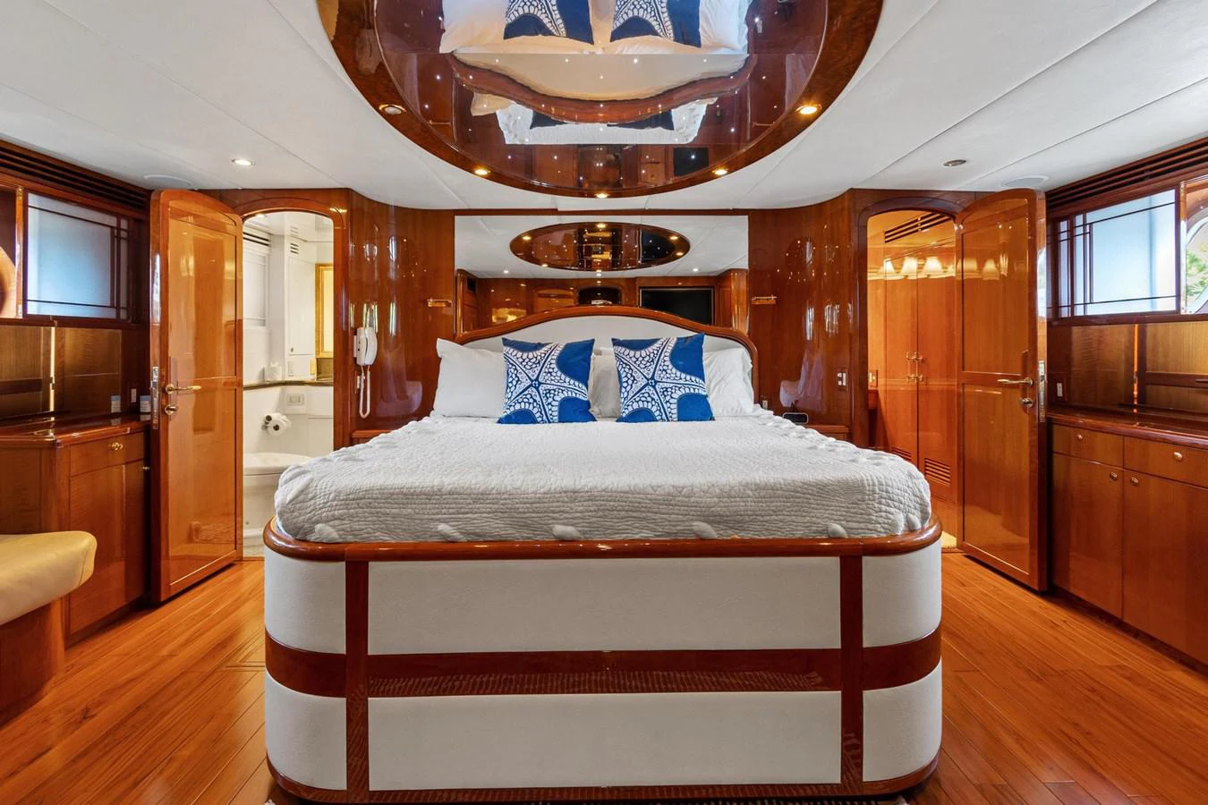a bed in a room aboard JEF82110L506 Yacht for Sale