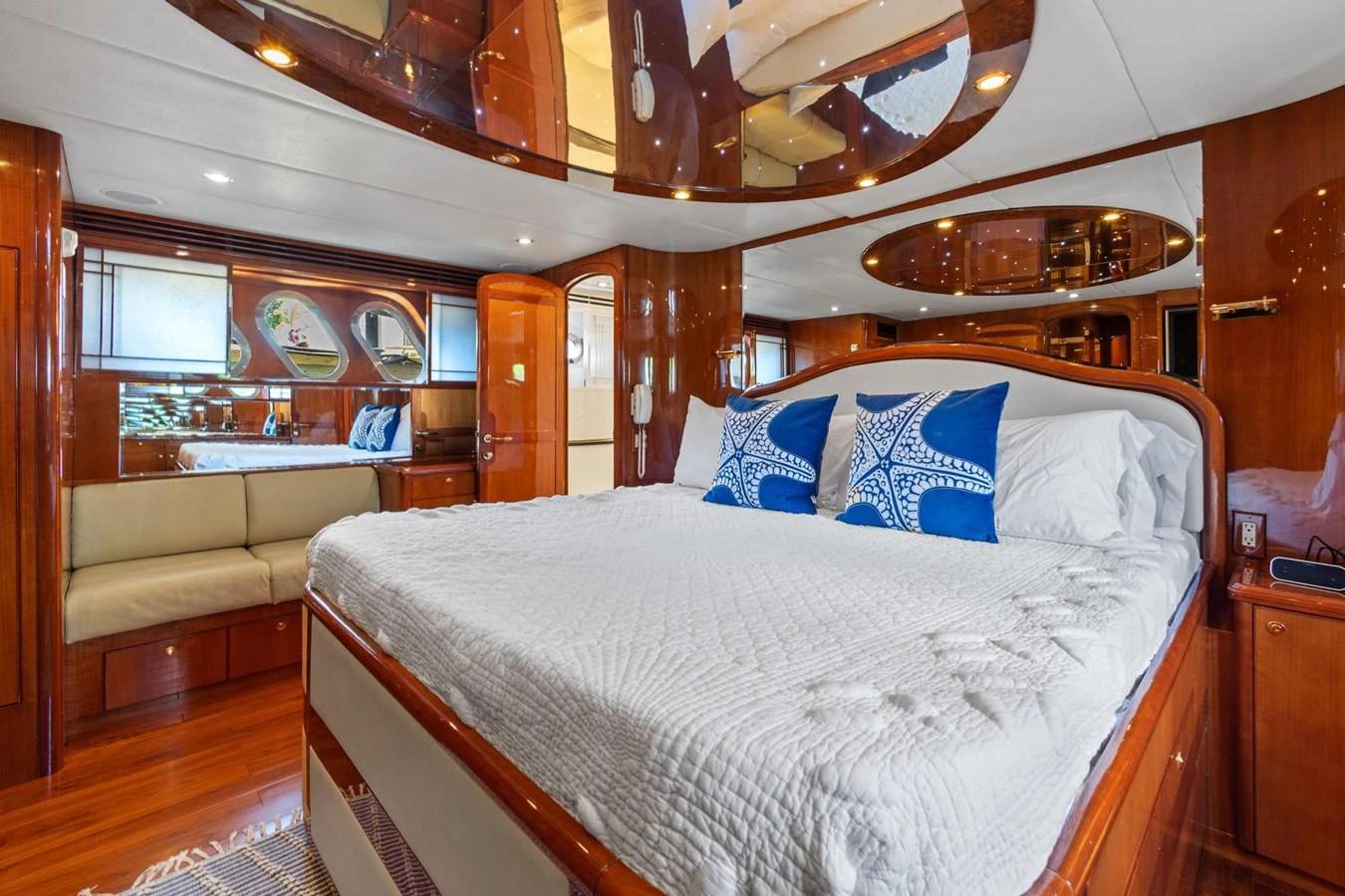 a bed in a room aboard JEF82110L506 Yacht for Sale