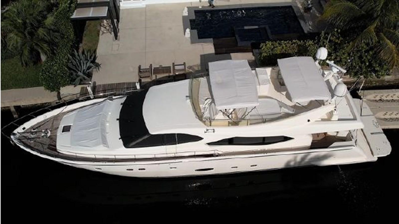 a model of a boat aboard 2005 760 FERRETTI MOTOR YACHT Yacht for Sale