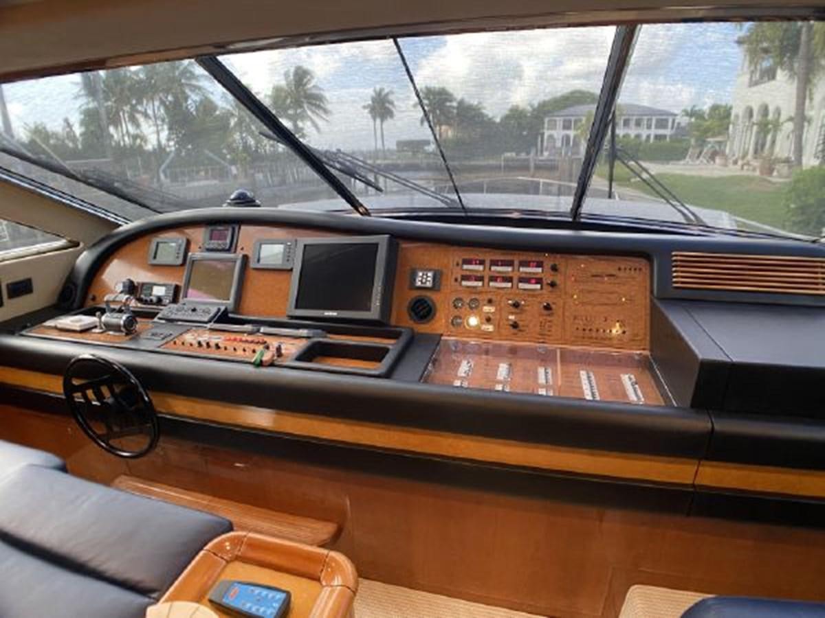 a dashboard of a car aboard 2005 760 FERRETTI MOTOR YACHT Yacht for Sale