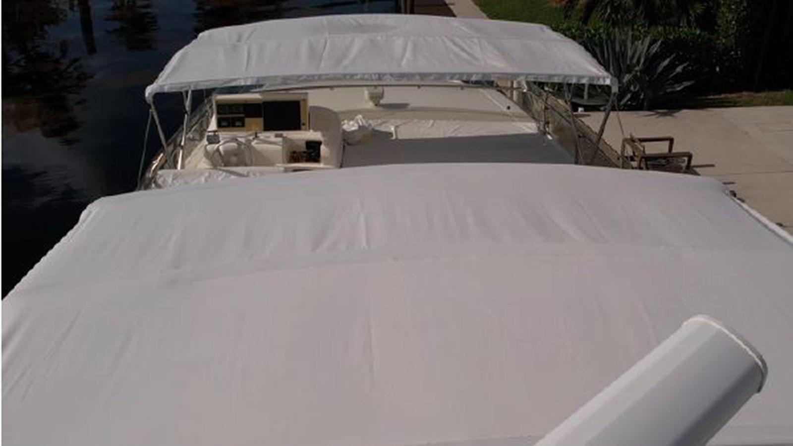 a white tent on a snowy road aboard 2005 760 FERRETTI MOTOR YACHT Yacht for Sale
