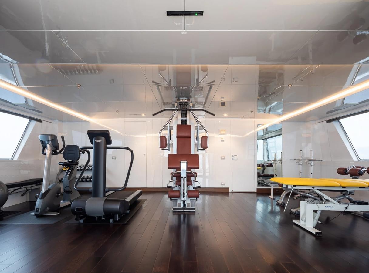 a room with a large machine aboard MONEIKOS Yacht for Sale