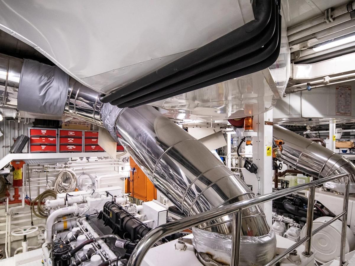 a large machine with several tubes aboard MONEIKOS Yacht for Sale