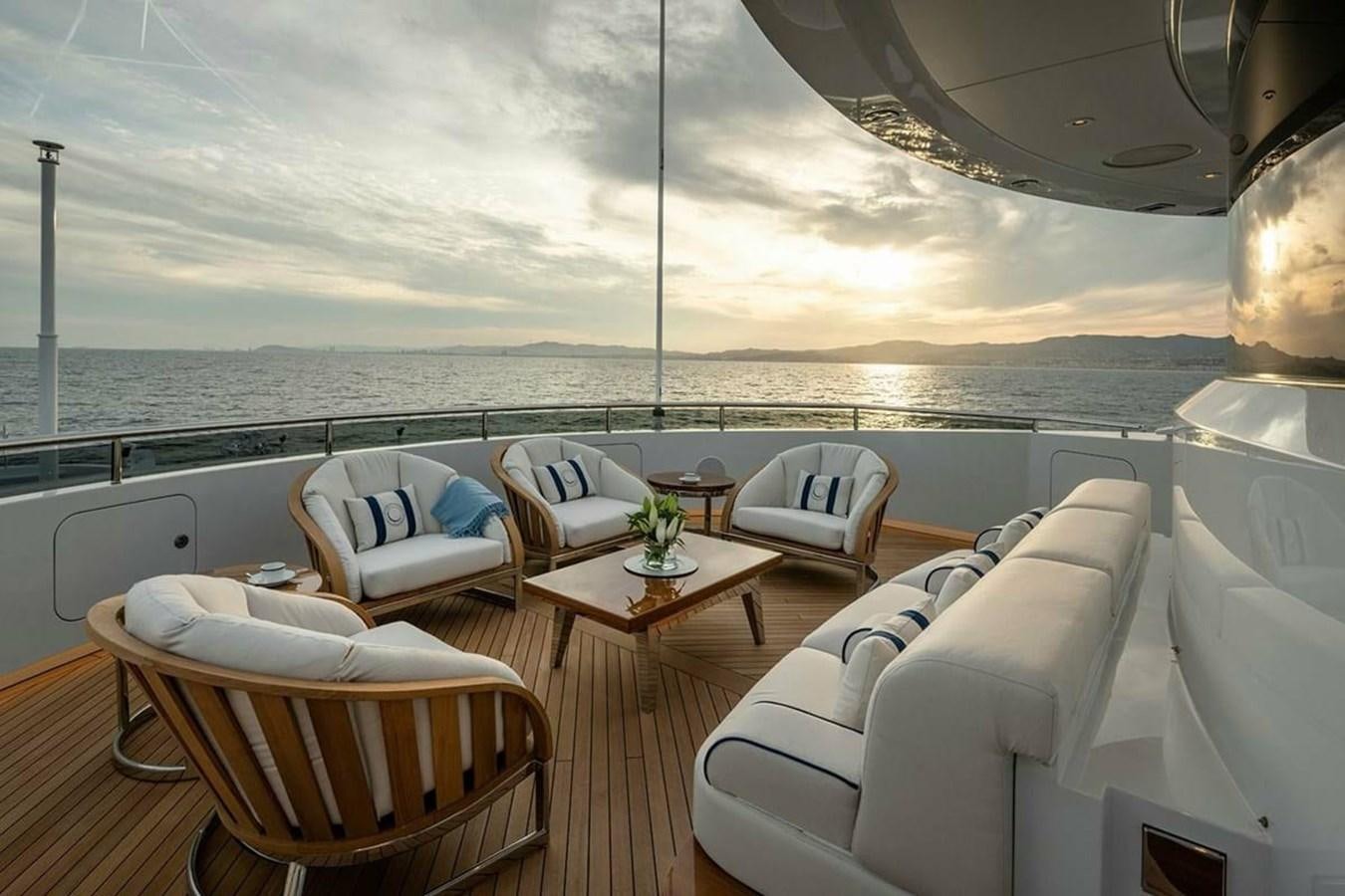 a large ship with a large window aboard LUSINE Yacht for Sale