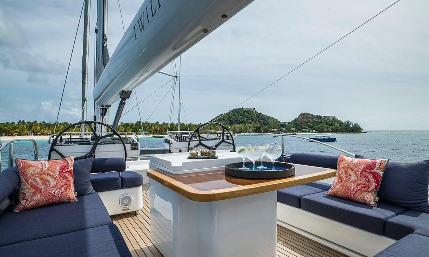 a boat on the water aboard TWILIGHT Yacht for Sale