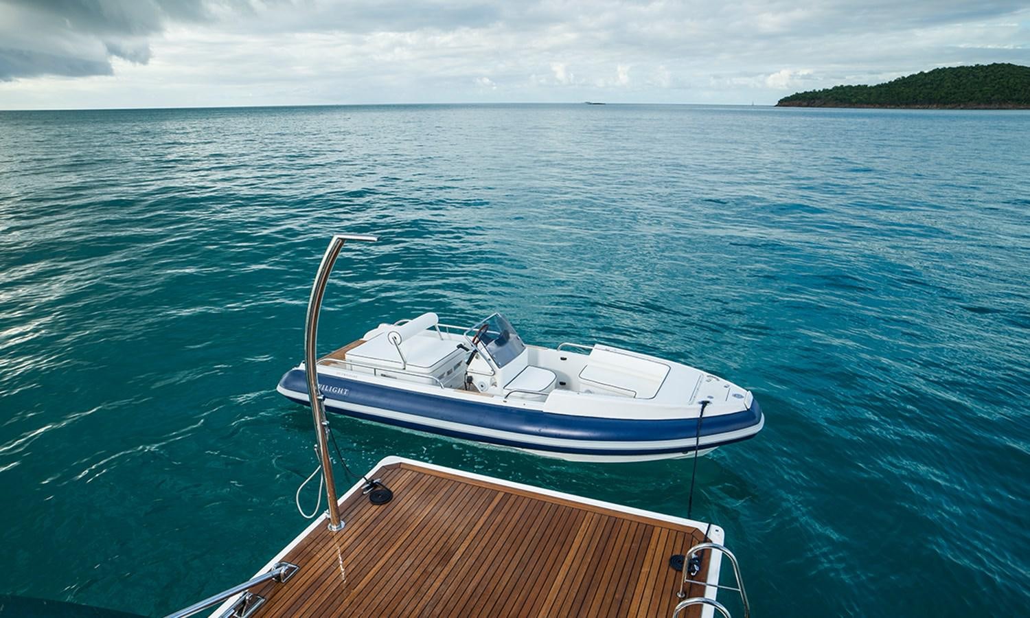 a boat in the water aboard TWILIGHT Yacht for Sale