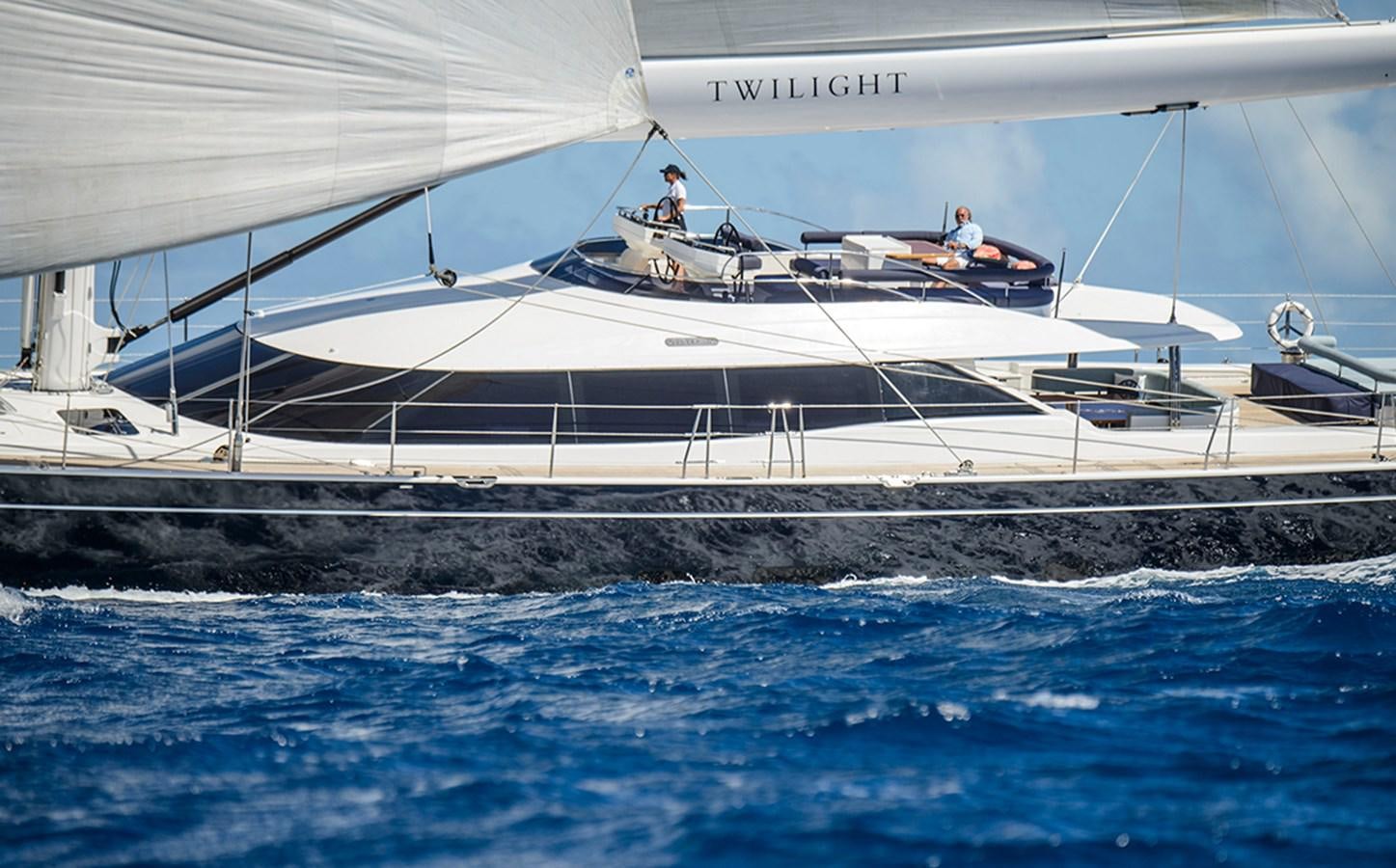 a couple of people in a boat aboard TWILIGHT Yacht for Sale