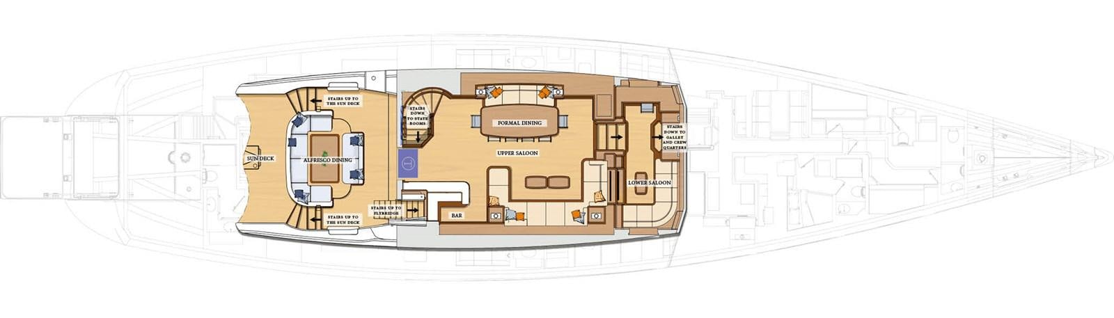 diagram, engineering drawing aboard TWILIGHT Yacht for Sale