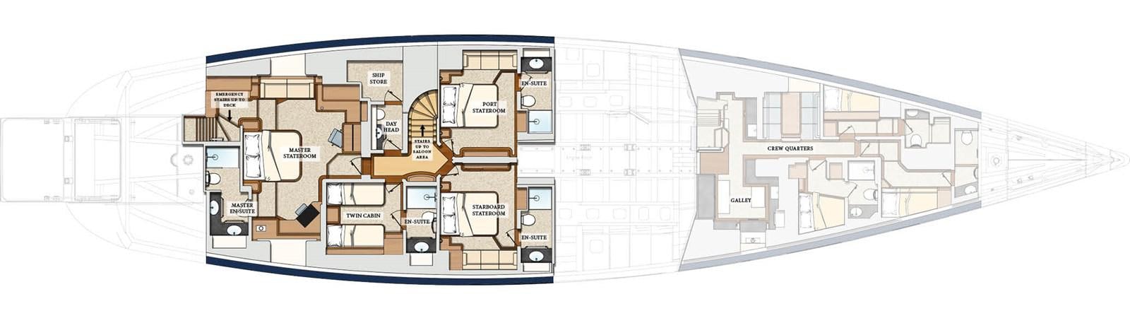 a model of a building aboard TWILIGHT Yacht for Sale