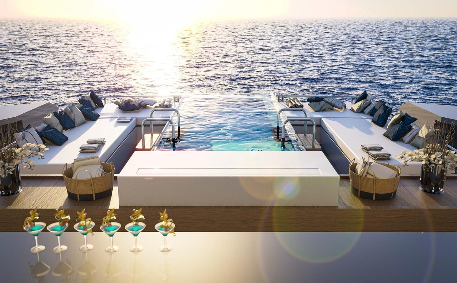 a row of boats on a deck aboard ICE 68 Yacht for Sale