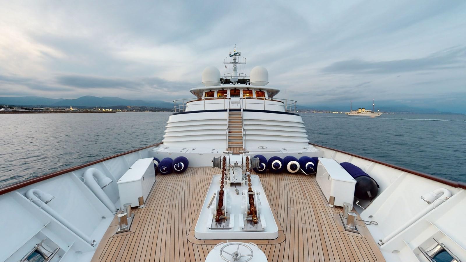 a ship on the water aboard WILAMINA Yacht for Sale