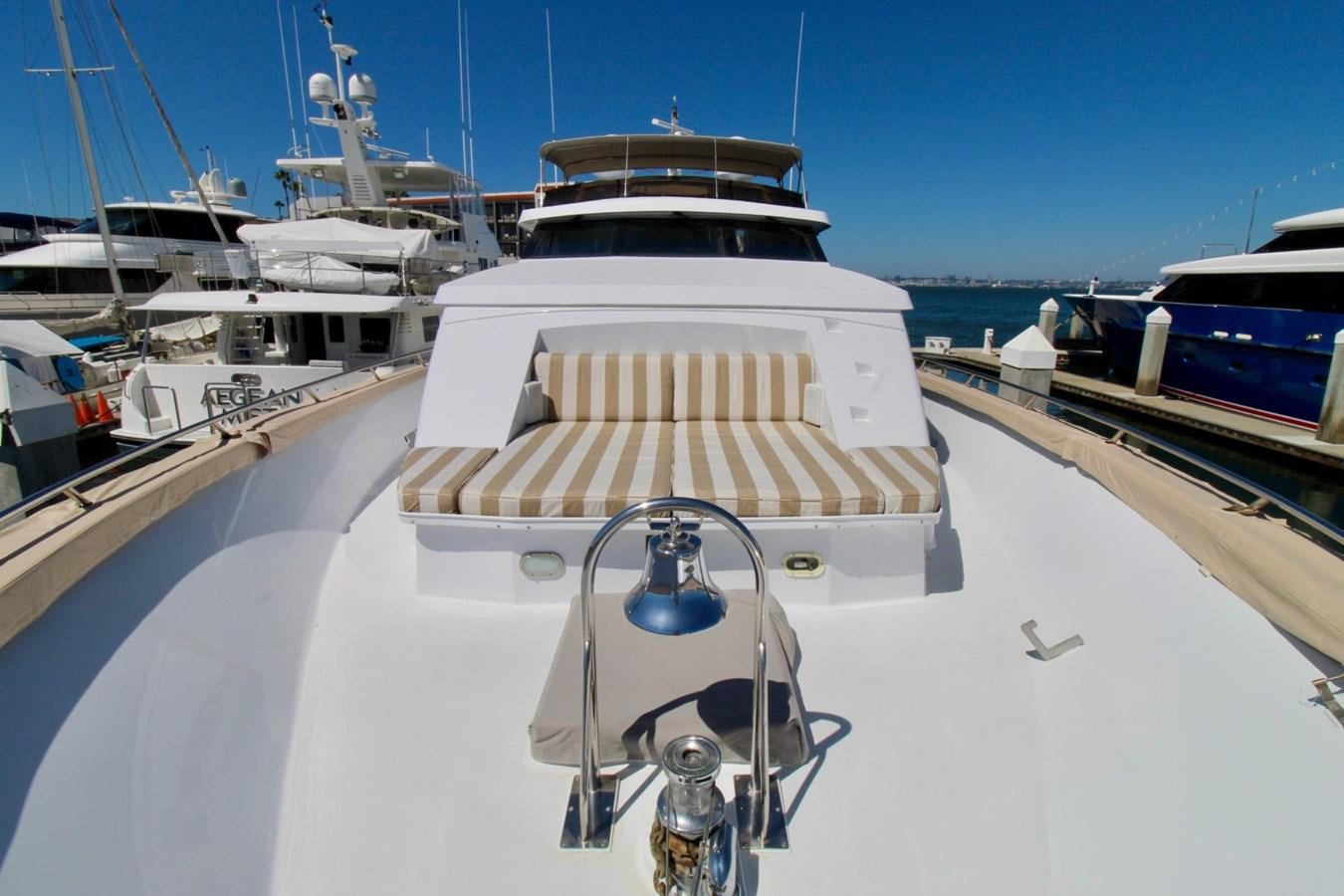 a boat docked in a harbor aboard PANACHE Yacht for Sale