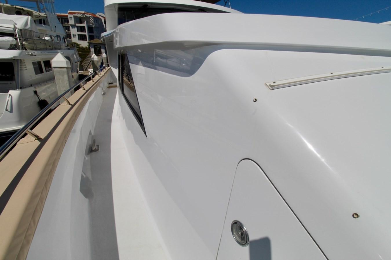 the side of a white boat aboard PANACHE Yacht for Sale