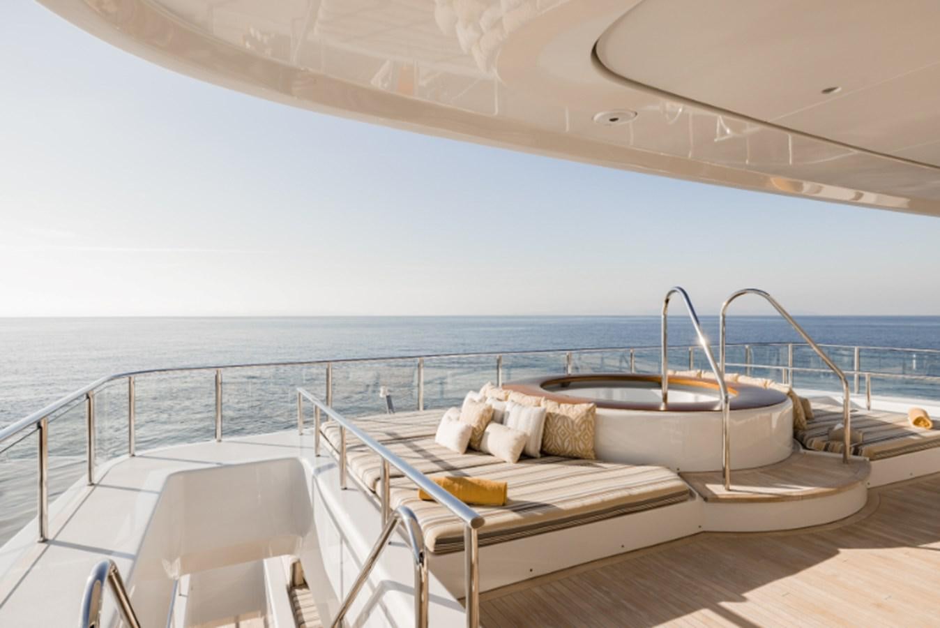 a boat on a deck aboard LOON Yacht for Sale