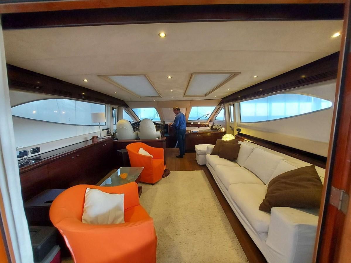 inside of a vehicle with a view of the outside and the inside of the vehicle aboard LADY ROSE Yacht for Sale