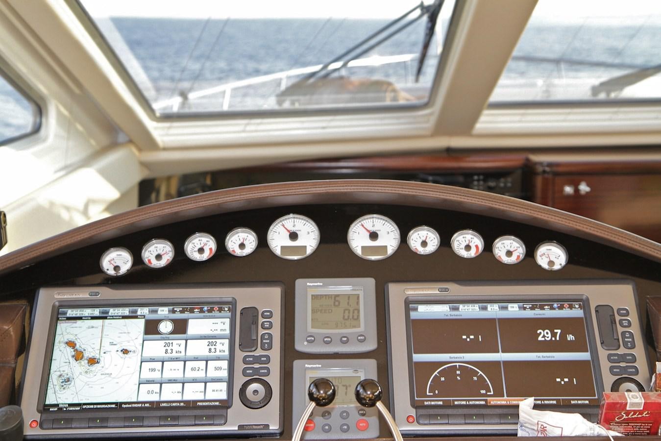 a control panel of a plane aboard LADY ROSE Yacht for Sale