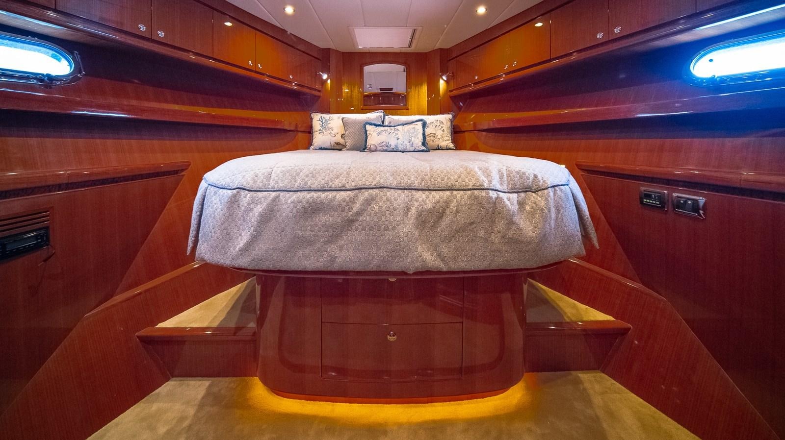 a bed in a train aboard SEA CZAR Yacht for Sale