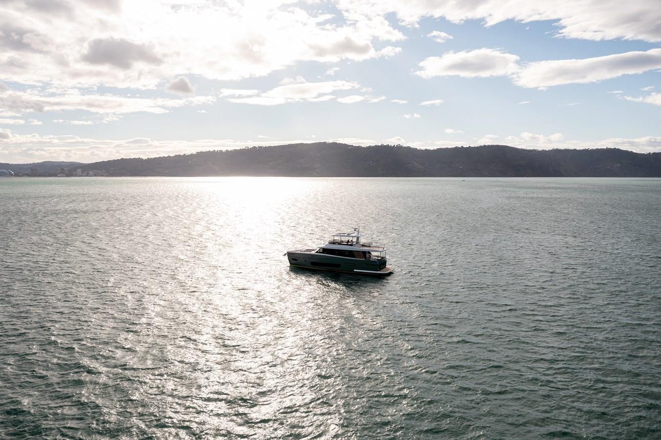 a boat on the water aboard 66 MAGELLANO Yacht for Sale