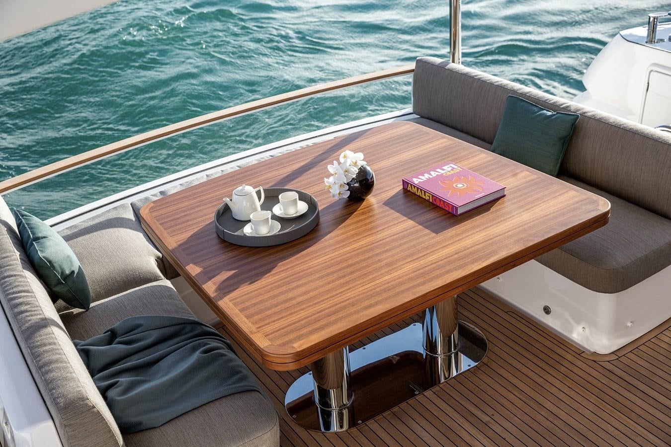 a table on a boat aboard 66 MAGELLANO Yacht for Sale