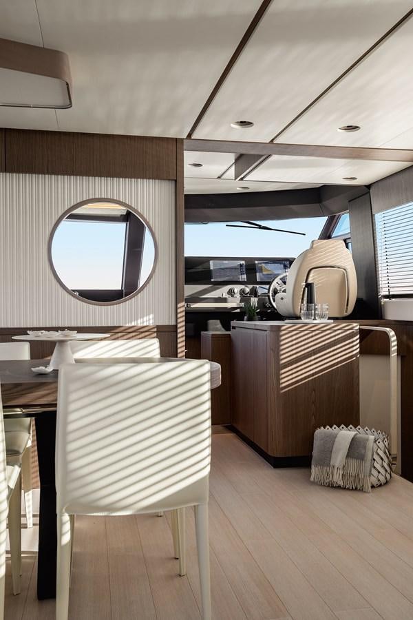 a room with a mirror and a desk aboard 66 MAGELLANO Yacht for Sale