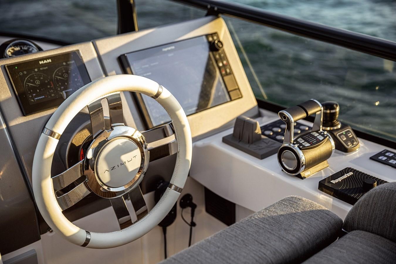 the inside of a cockpit aboard 66 MAGELLANO Yacht for Sale