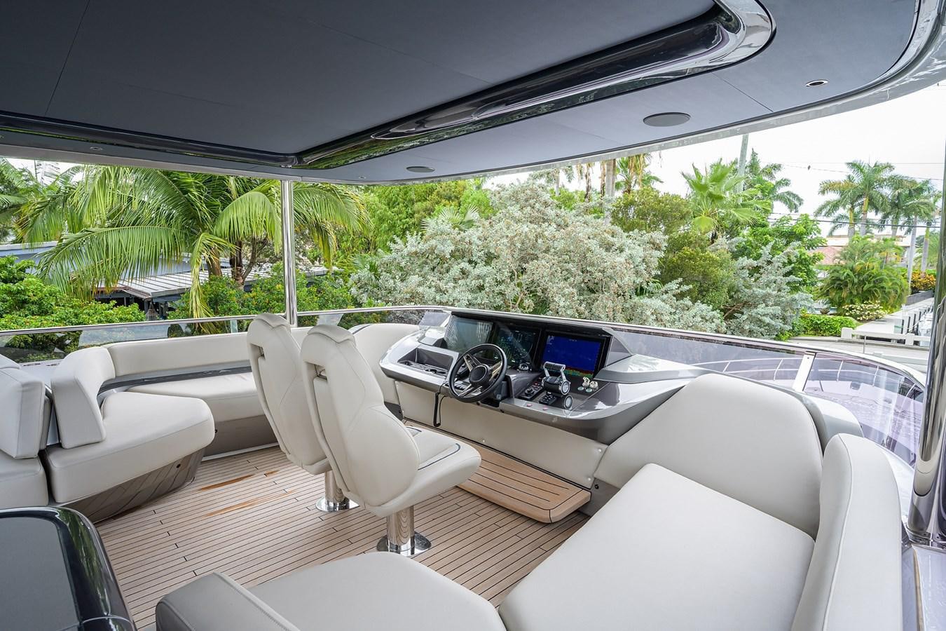 inside of a car aboard ESCAPE Yacht for Sale