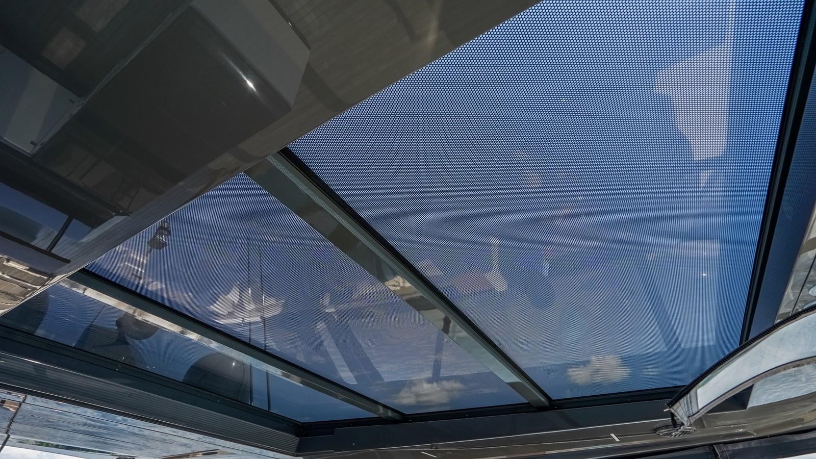 a blue sky with clouds aboard PINCH ME Yacht for Sale