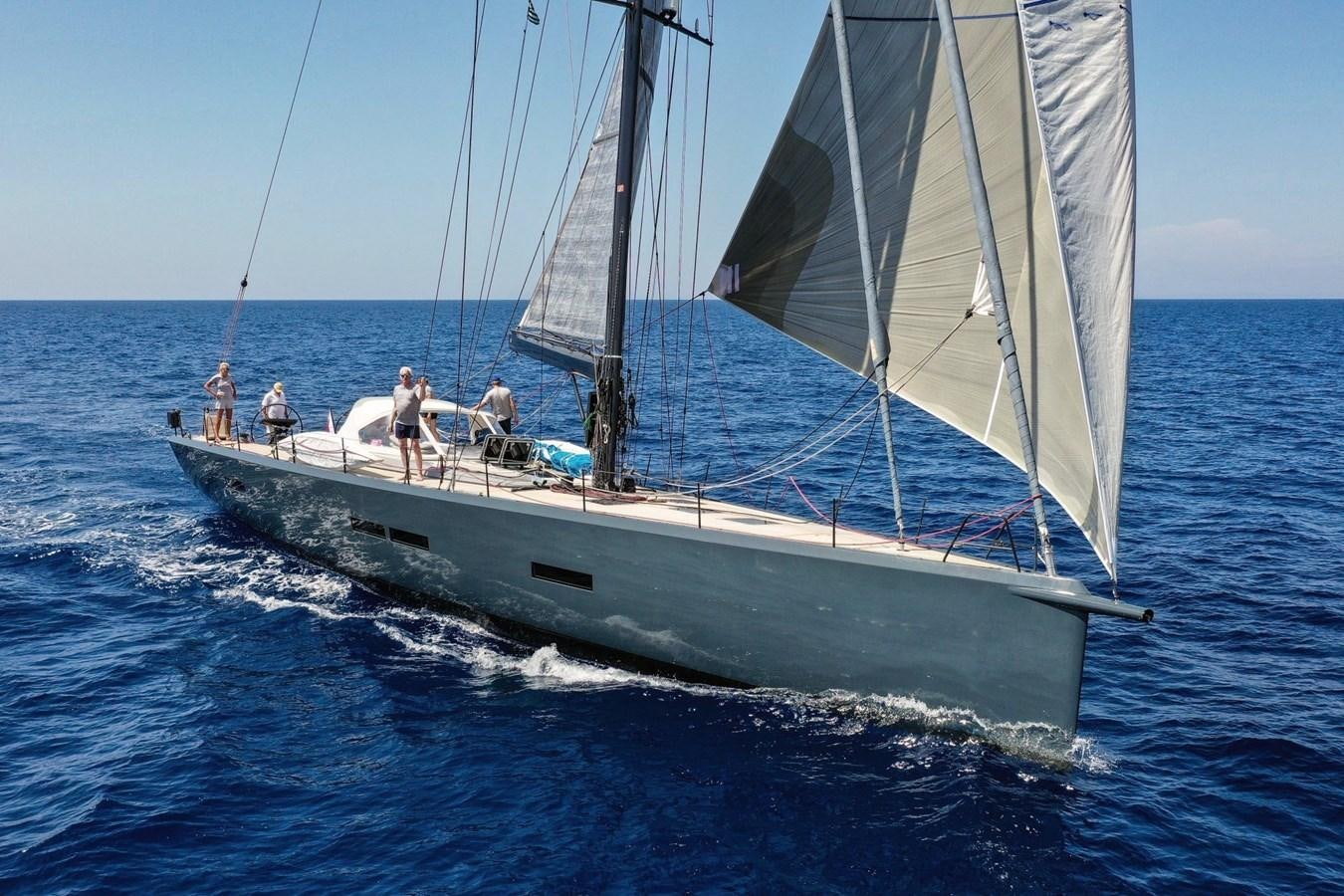 a sailboat on the water aboard NYUMBA Yacht for Sale