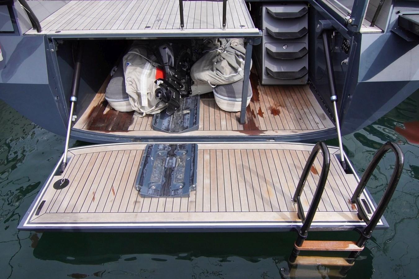 a metal rack with a metal rack aboard NYUMBA Yacht for Sale