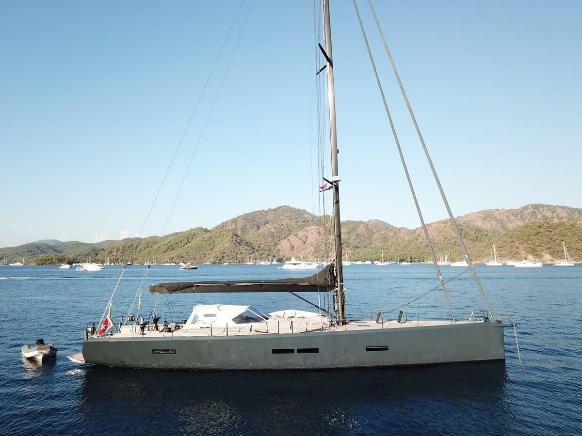 a boat sailing on the water aboard NYUMBA Yacht for Sale