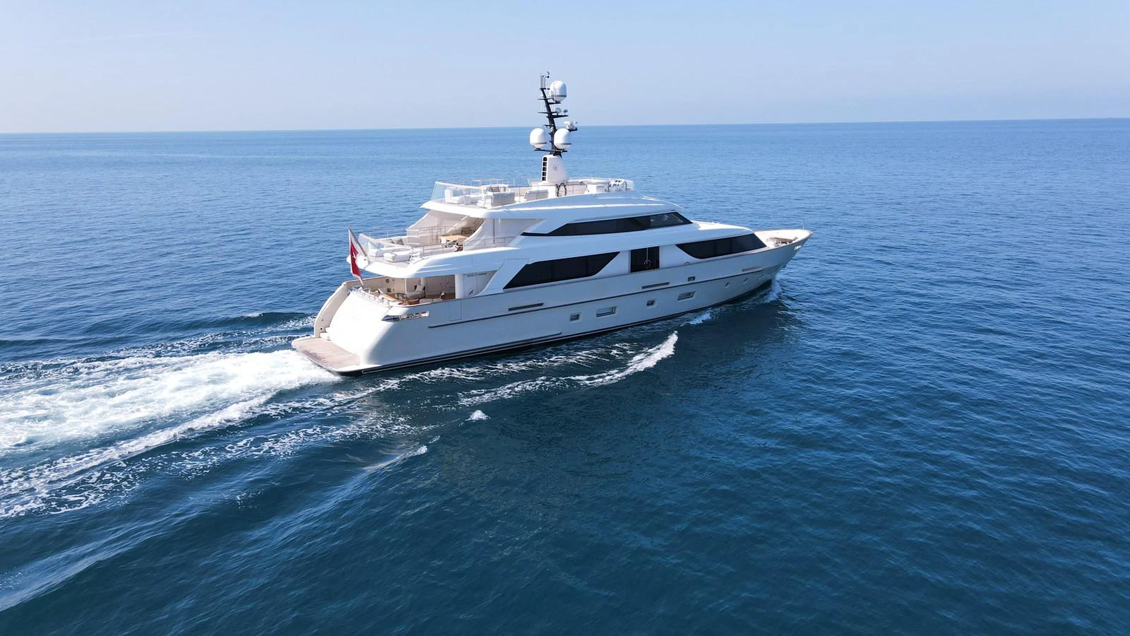 a white yacht in the water aboard NYALA OF AFRICA Yacht for Sale