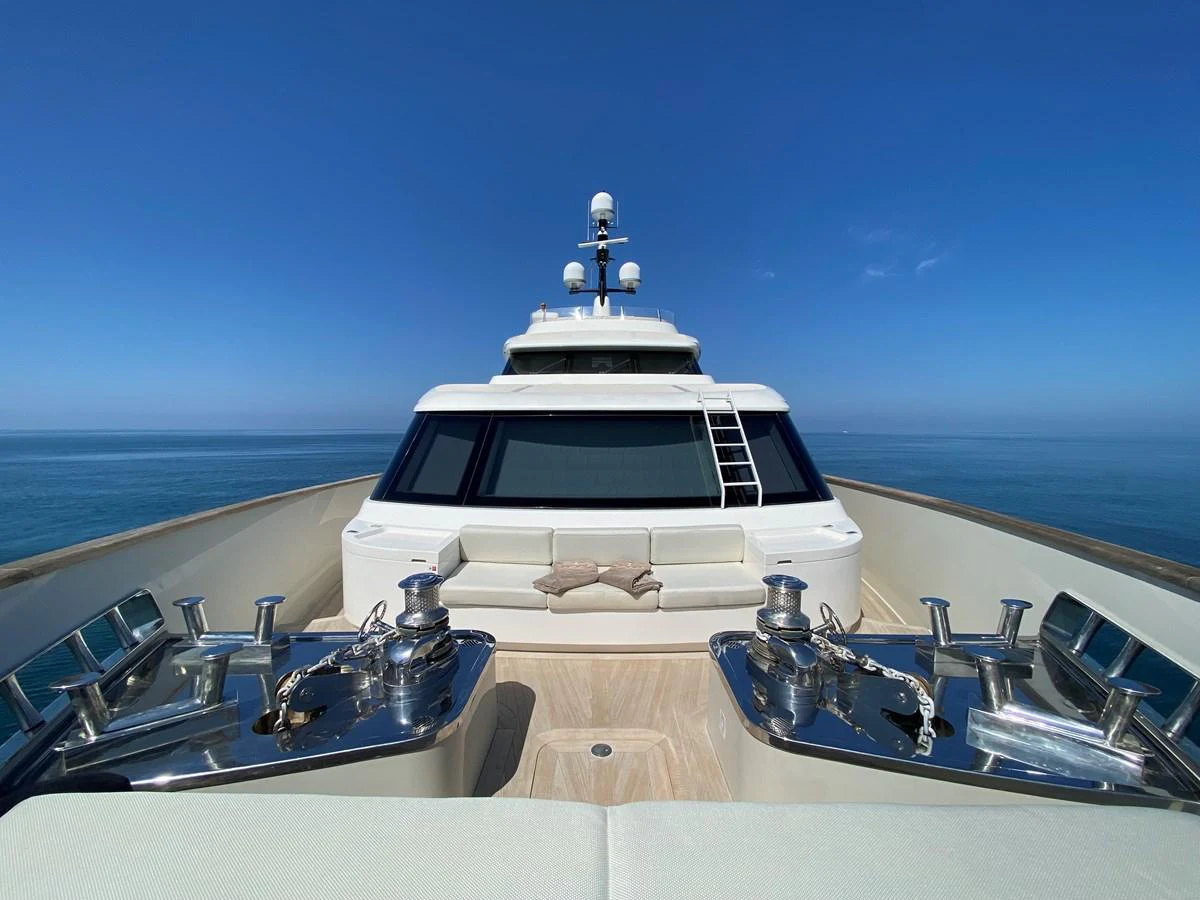 a boat on a body of water aboard NYALA OF AFRICA Yacht for Sale