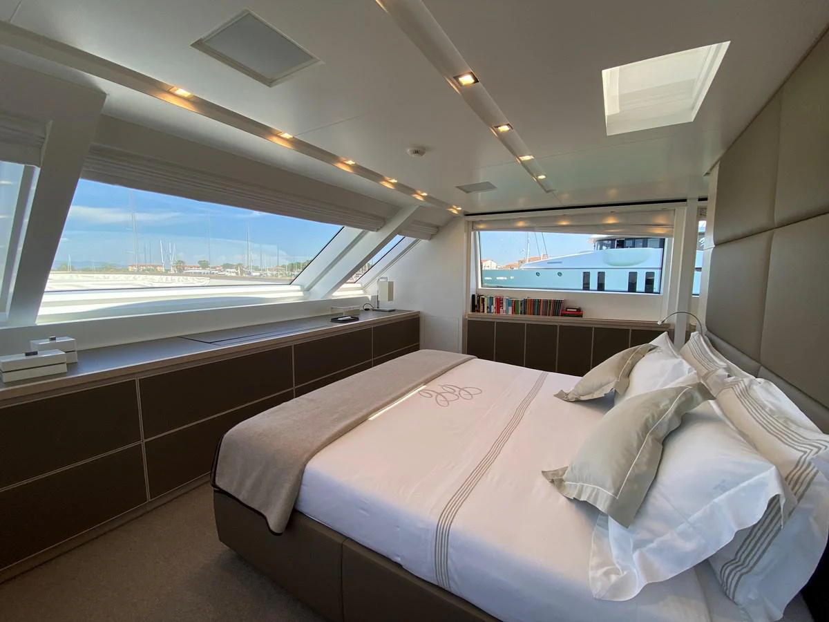 a room with two beds aboard NYALA OF AFRICA Yacht for Sale
