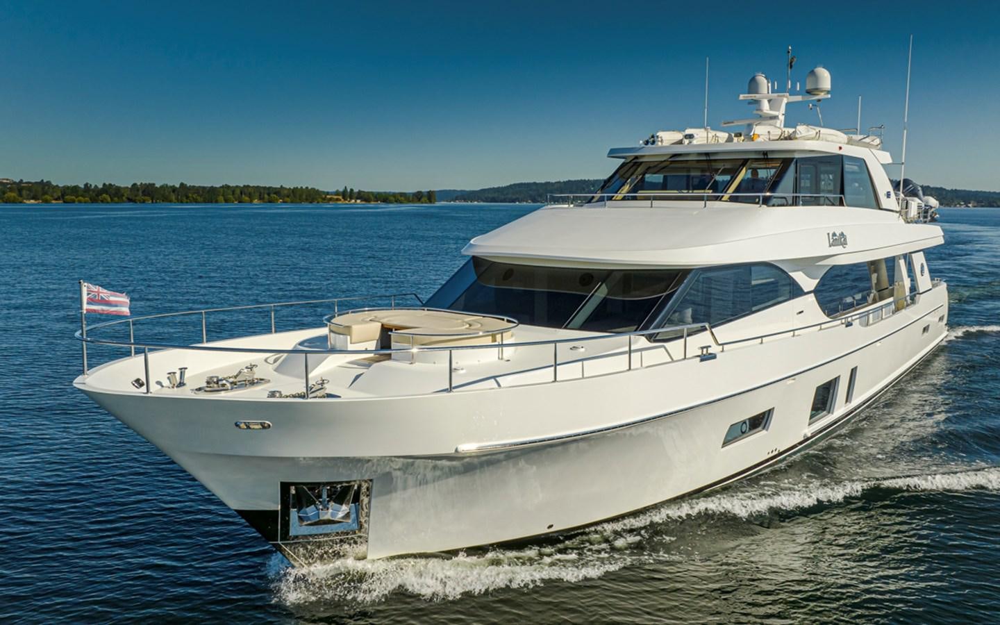 a boat on the water aboard LANIKAI Yacht for Sale
