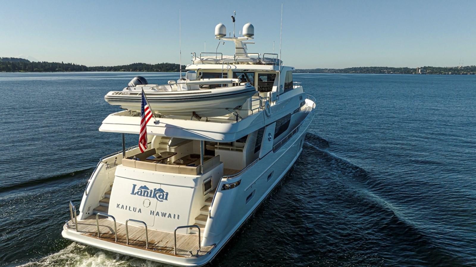 a boat on the water aboard LANIKAI Yacht for Sale