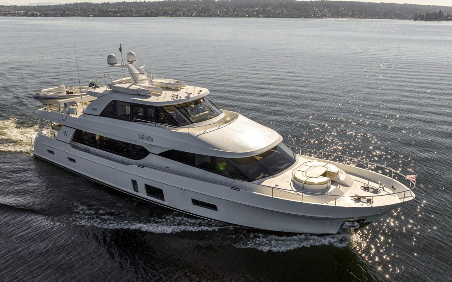 a boat on the water aboard LANIKAI Yacht for Sale