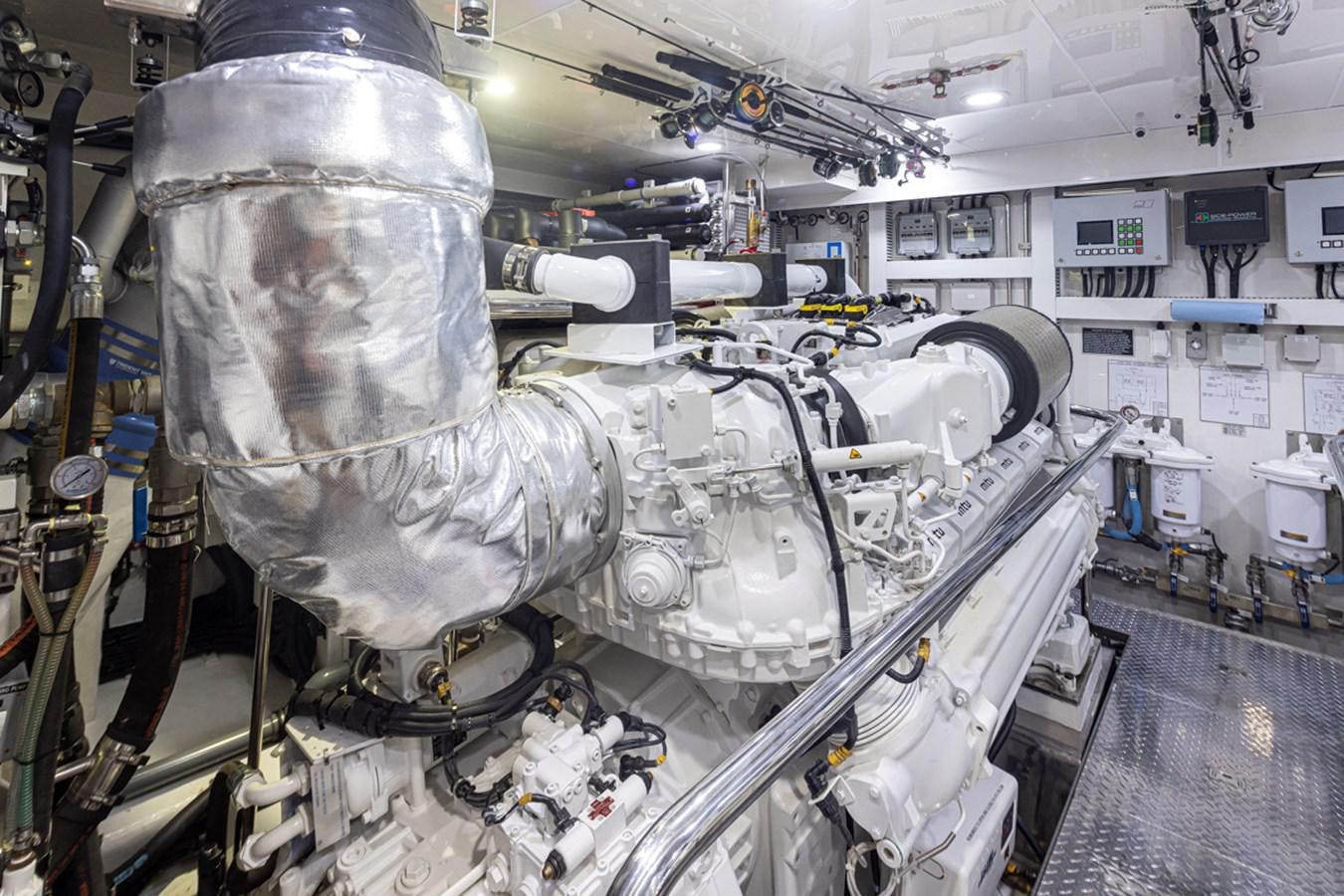 a close-up of a machine aboard LANIKAI Yacht for Sale
