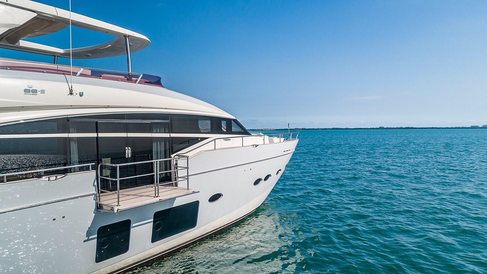 a boat on the water aboard 88' PRINCESS 2015 Yacht for Sale