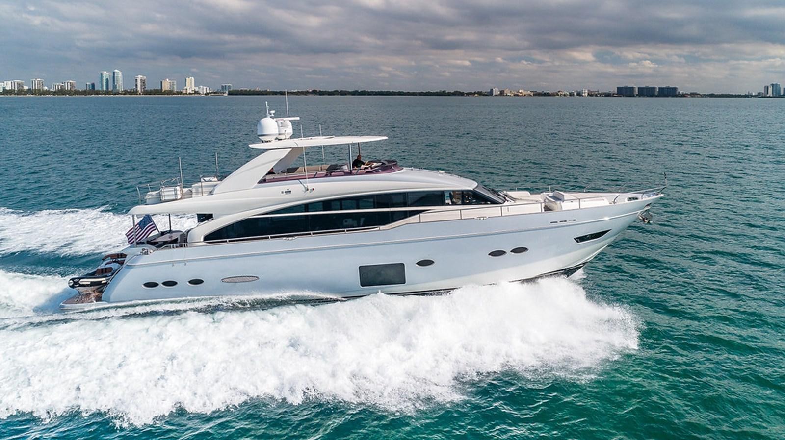 a boat on the water aboard 88' PRINCESS 2015 Yacht for Sale