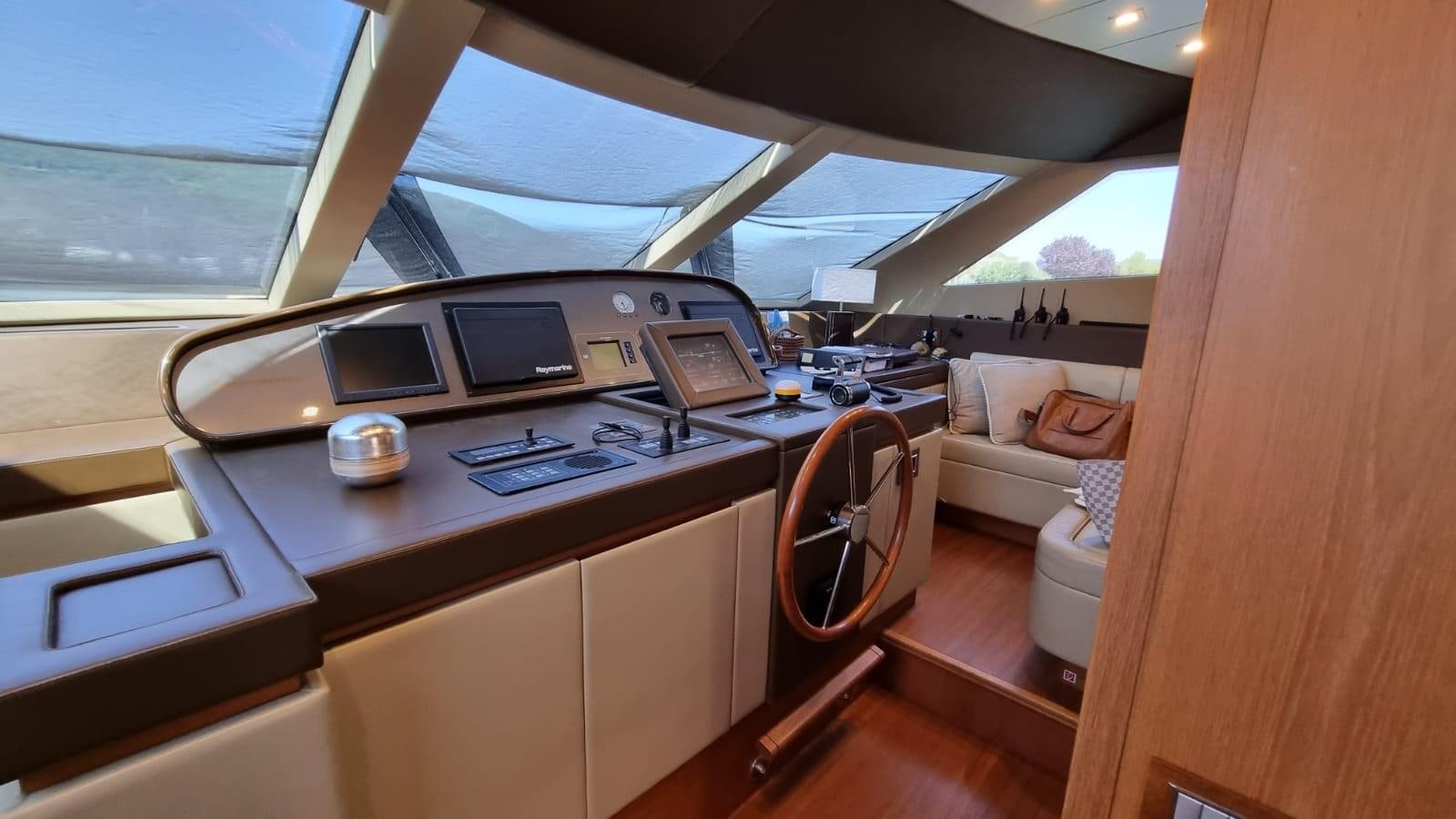inside of a car aboard DOUBLE B Yacht for Sale