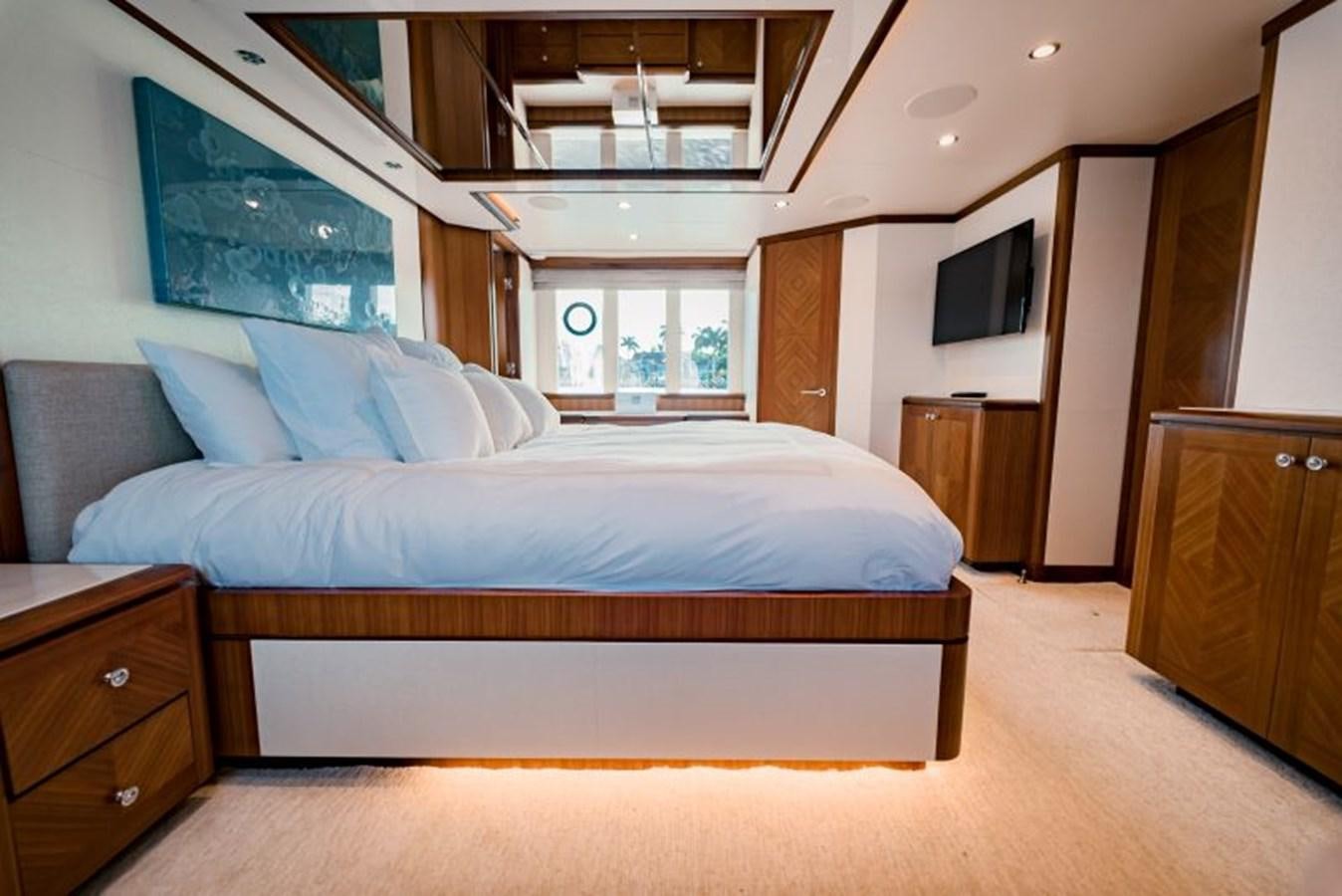 a bed in a room aboard SWEET SALT Yacht for Sale