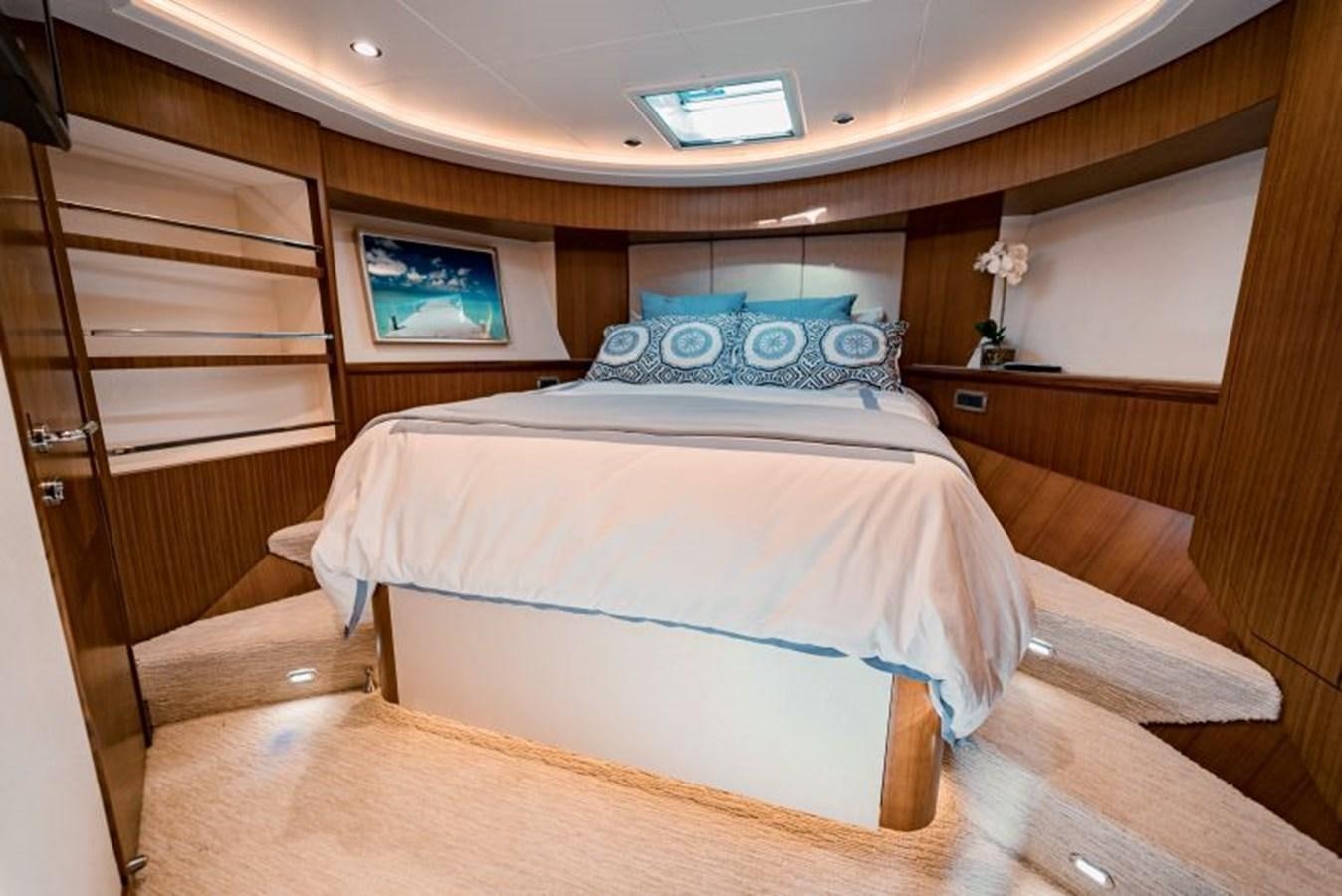 a bed in a room aboard SWEET SALT Yacht for Sale
