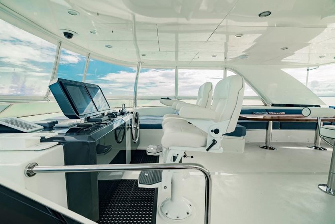 an airplane with a screen and a computer monitor aboard SWEET SALT Yacht for Sale