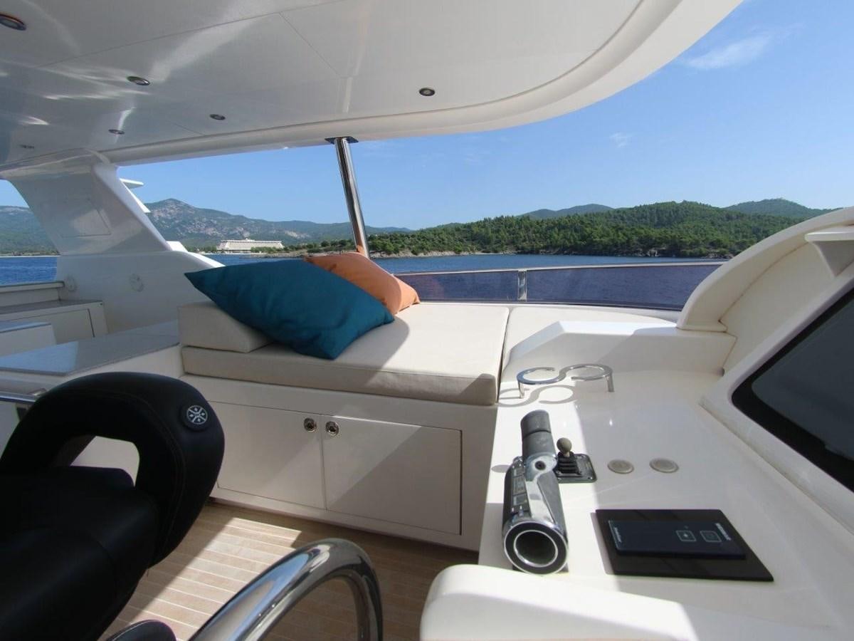 inside of a car aboard POCO LOCO Yacht for Sale