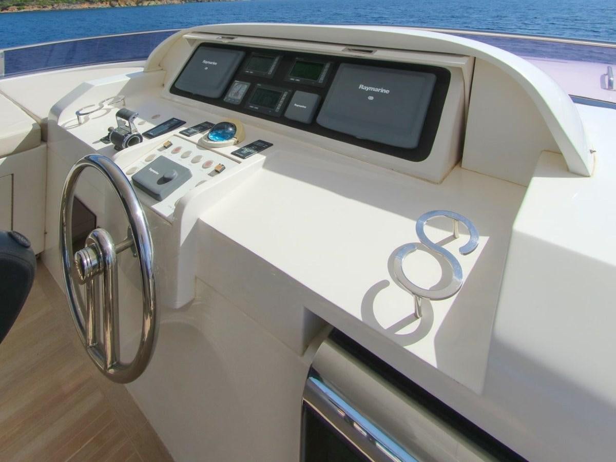 a white box with a black screen and buttons on it aboard POCO LOCO Yacht for Sale