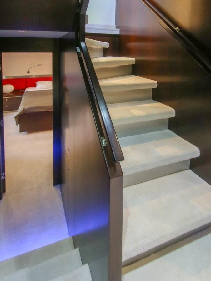 a black metal bar aboard POCO LOCO Yacht for Sale